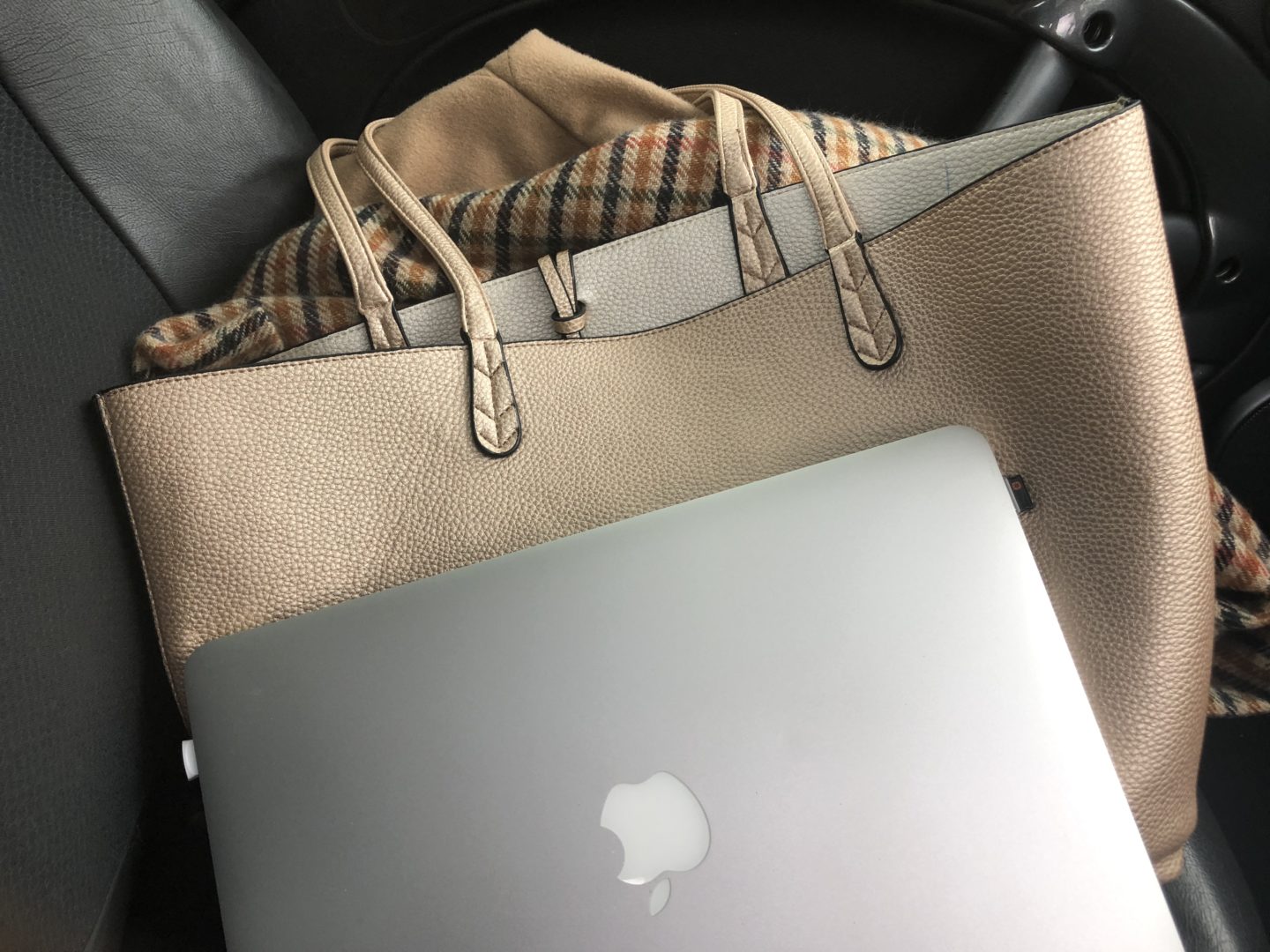 Laptop packed for VIP client day